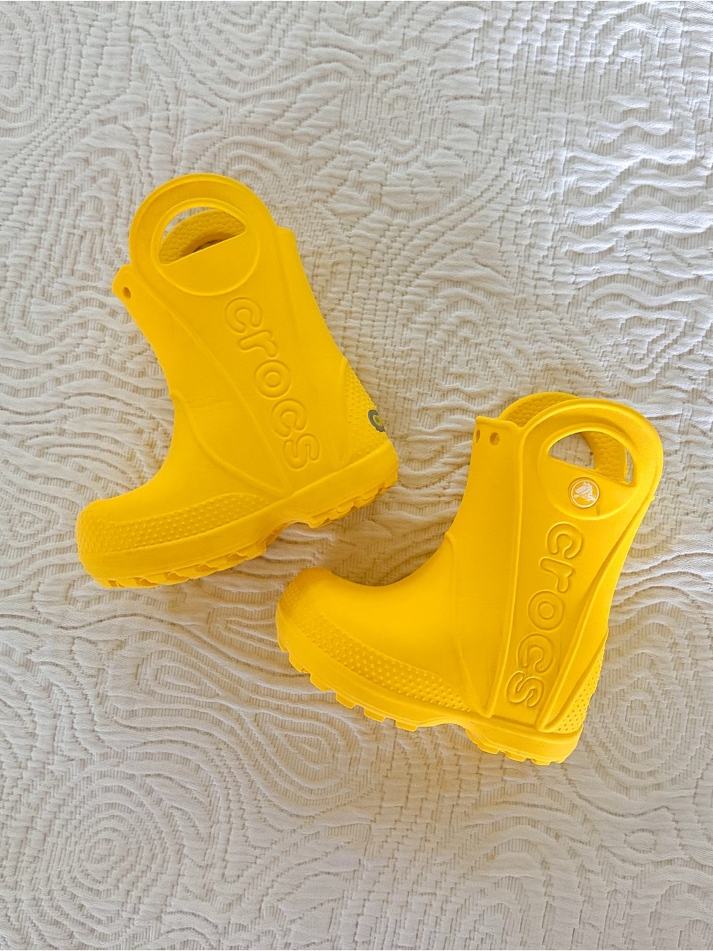 Crocs Handle It Yellow Toddler Rain Boots